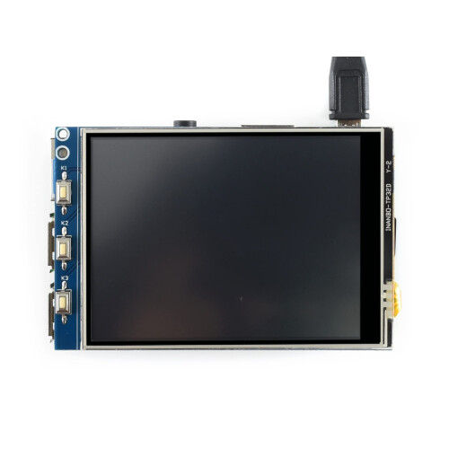3.2 inch Display for Raspberry Pi 4 Resistive Touchscreen TFT LCD 320x240 Resolution Directly-pluggable for All Raspberry Pi Drivers Provided for