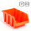 Prosperplast Set of 20 XL extra large orange plastic storage bin IN-Box, size 5 2