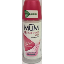 THREE PACKS of Mum Fresh Pink Rose Perfumed Anti-Perspirant Roll On 50ml