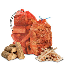15Kg Seasoned Kiln Dried Firewood & 3Kg Quality Wooden Kindling