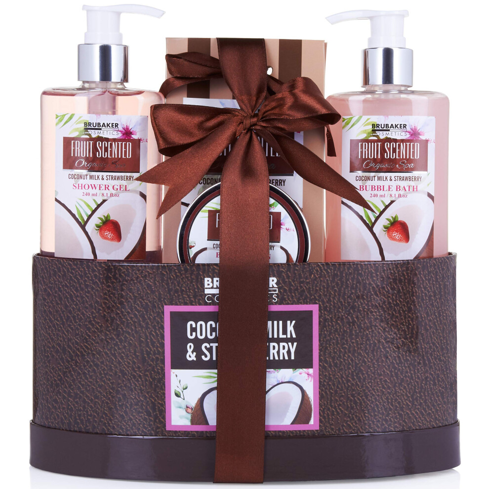 Brubaker Cosmetics 'Coconut Milk & Strawberry' 5-Pieces Bath Set In Gift Box