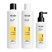 System 1 Natural Hair Light Thinning Kit by for Unisex - 3 Pc 10.1oz Cleanser Shampoo, 10.1 oz Scalp Therapy Conditioner, 3.38oz Scalp and Hair