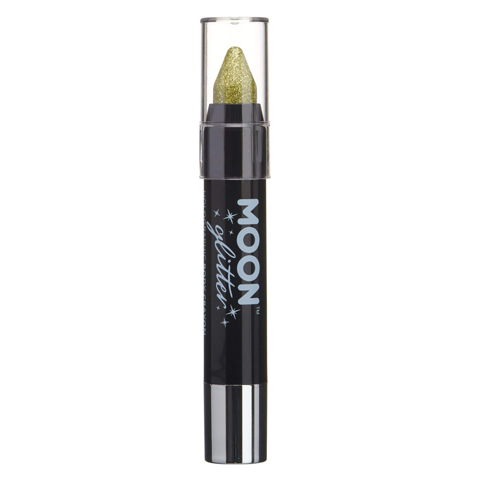 Moon Glitter Gold Holographic Glitter Paint Stick / Body Crayon Makeup For The Face & Body By - 3.5G