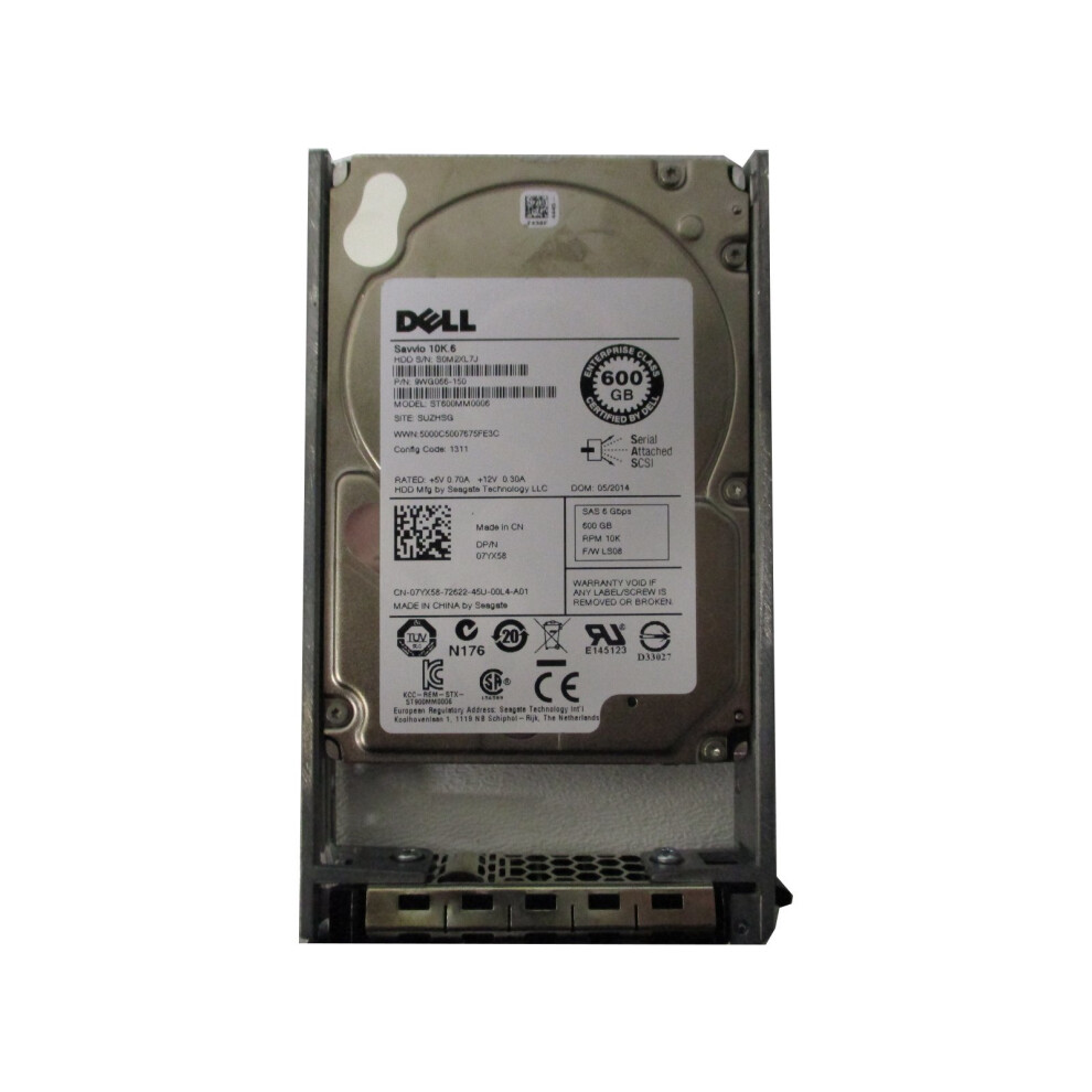 Dell 7Yx58 600Gb 10K Rpm 2.5" Sas-6Gb/S Hdd (Certified Refurbished)
