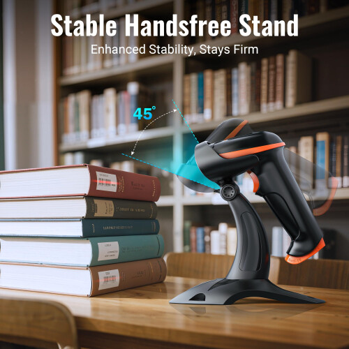 1D 2D QR Wireless Barcode Scanner 2.4GHz wireless & USB 2.0 Wired 1D 2D QR Bar Code Scanner Cordless CMOS Image Barcode Reader for Mobile Payment 2