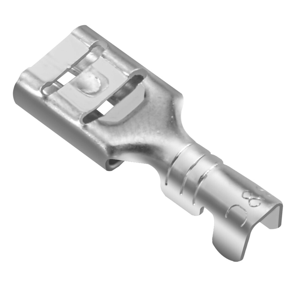 Female Spade Quick Splice Crimp Terminals 4.8Mm Crimp Connector Non Insulated 100 Pcs 670534182369