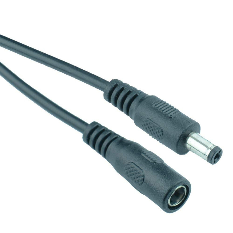 2.1Mm X 5.5Mm Dc Power Plug To Socket Cctv Extension Lead Cable 1M 5056240314600