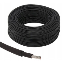 Solar Panel PV Cable DC Rated Black & Red 4mm² 6mm² 10mm² - 1800V Double Insulated Quality Wire by BMF DIRECT (4mm² Black, 15 Metres)