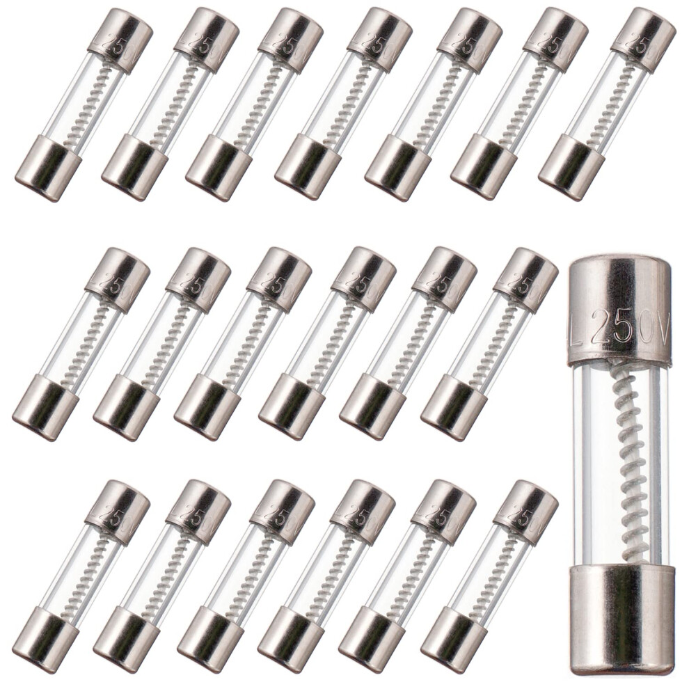 T3.15al250v 5X20mm 3.15A 250V Slow Blow Fuses 3.15 Amp 250 Volt 0.2 X 0.78 Inch Glass Tube Time-Delay Fuses(Pack Of 20 Pcs) 769390172154