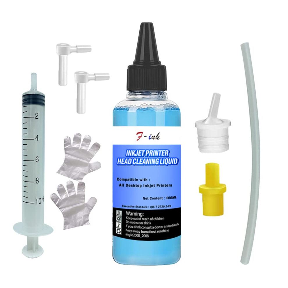 Printer Head Cleaning Kit Compatible For Hp Canon Epson Brother Lexmark Desktop Inkjet Printers, Cleaning Liquid For Unblock The Printer Nozzle - 008574194477