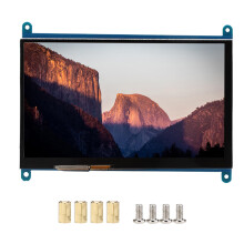 7 Inch HDMI LCD HD Touch Screen, 1024x600 Capacitive Monitor for 5 Touch Points Professional Monitor for 3/2/1