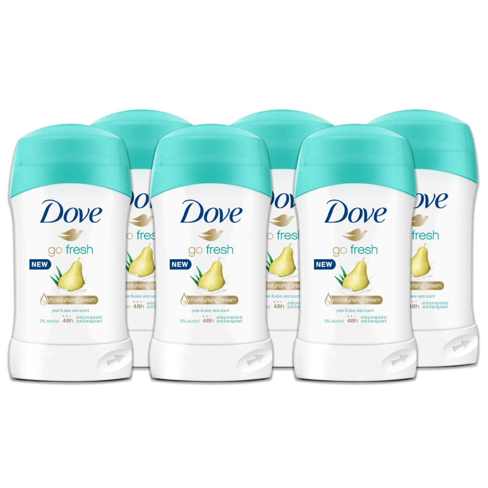 Dove Anti-Perspirant Deodorant Stick Pear & Aloe Vera 40Ml X 2 Pack