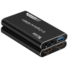 USB Audio Video Capture Card 1080P60fps HDMI to USB3.0 Video Capture Device YUY2 with Microphone 4K30Hz HDMI Loopout for Game Recording Live Streaming