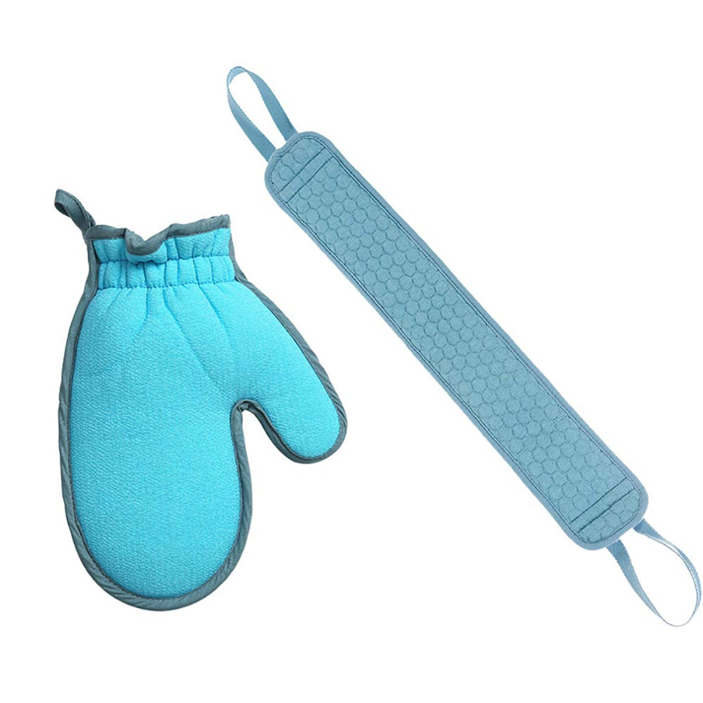 Omenluck 1Set Rubbing Back Towel Exfoliating Backs Scrubber Bath Sponges Bathing Gloves Mitt Invigorate Skin