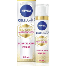 Cellular Luminous 630 Day Care SPF 50 Anti-Stain (1 x 40 ml), Face Care Enriched with Hyaluronic Acid & Vitamin E, Women's Complexion Perfecting