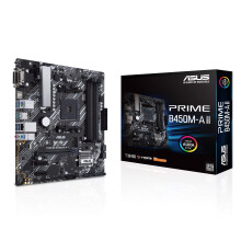 Prime B450M-A II (AMD AM4 Socket for Ryzen 5000/4000/G/ 3rd/2nd/1st Gen) DDR4 Micro ATX Motherboard with M.2 Support HDMI/DVI-D/D-Sub 1Gb Ethernet