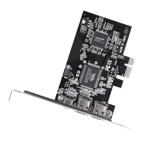 I/O Port Cards, PCI-E PCI Express FireWire 1394a IEEE 1394 Controller Card with Firewire Cable 1