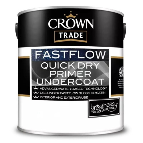 Crown Trade Fastflow Quick Dry Primer Undercoat Grey