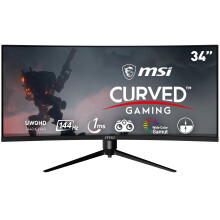 Optix MAG342CQR 1500R Curvature 21:9 Aspect Ratio Narrow Bezel 1ms 3440 x 1440 (UWQHD) 144Hz Refresh Rate Tilt/Swivel/Height/Pivot Adjustment 34" AMD