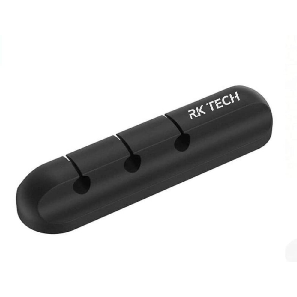 Photos - Cable (video, audio, USB) RK TECH Cable Wire Clips Ties, Holder Tidy Management. Organise Your Desk, Office or car with Adhesive (3 Cable Holder Black
