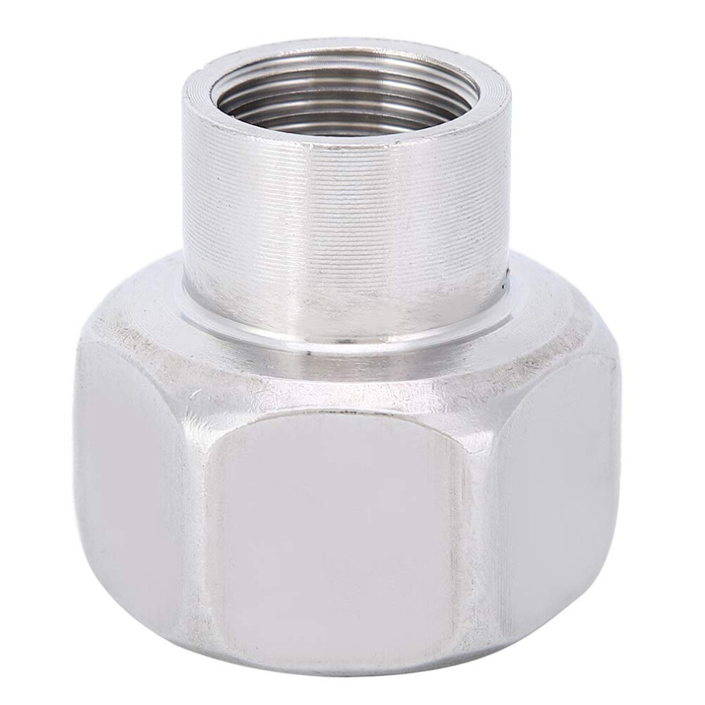 Plumbing Fittings,Pipe Connection Reduction Fittings,1/2" To 1" Npt Female Stainless Steel Pipe Hex Connector Threaded Connector, Pipe Connector 9134813115307