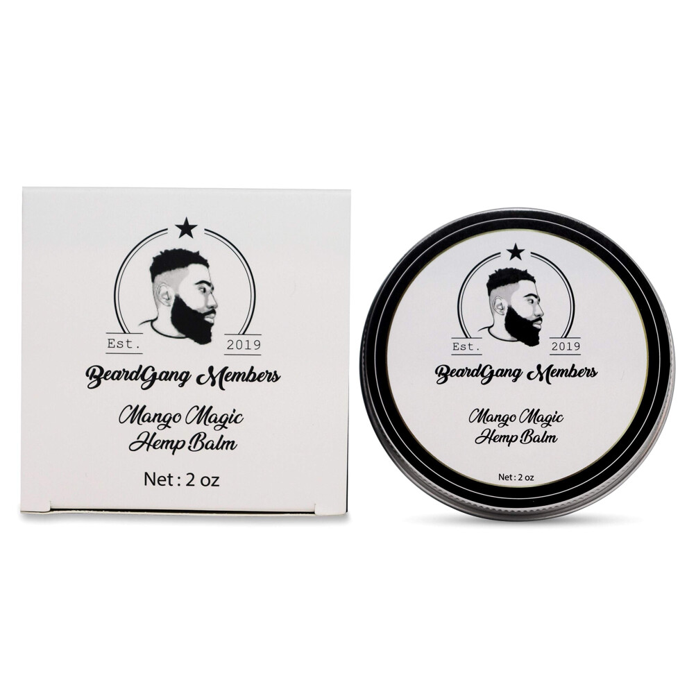 Beardgang Members Hemp Beard Balm By | Hemp Balm | Premium Beard Balm | Hemp Seed Oil | Natural Oils | Mango Magic | The Future Of Beard Grooming