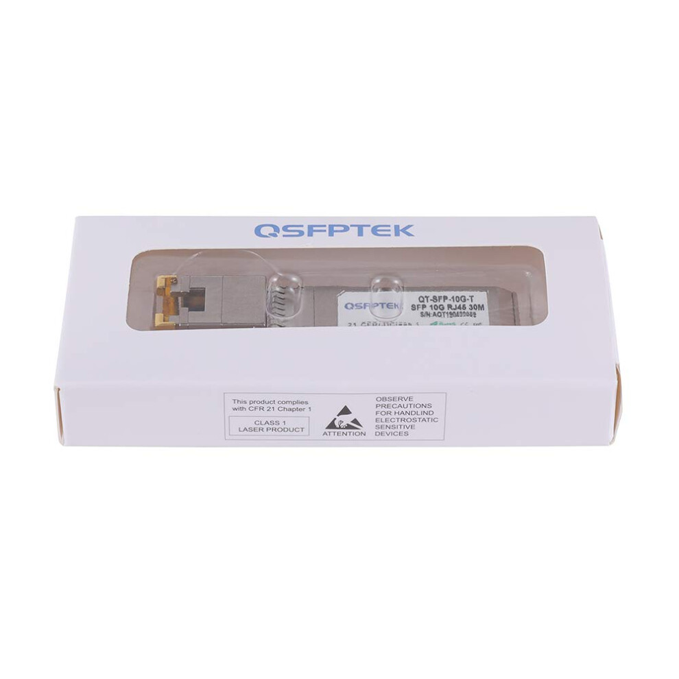 1Pack 10Gbase-T Sfp+ To Rj45 Copper Module Mini-Gbic Transceiver For Cisco Sfp-10G-T-S, Ubiquiti Uf-Rj45-10G, Netgear, Mikrotik, D-Link, Supermicro, 762910449620