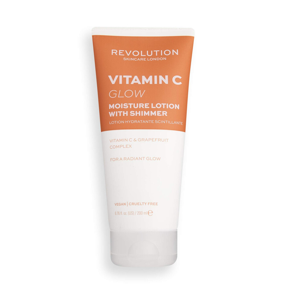 Revolution Skincare London , Vitamin C Glow, Moisture Lotion With Shimmer, 200Ml