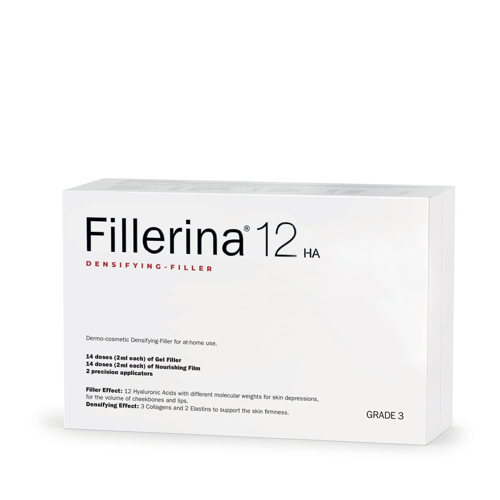Fillerina 12 Densifying-Filler Â Intensive Anti-Aging Treatment Grade 3 (2X30ml) | Restores Volume, Reduces Wrinkles & Skin Laxity | Hyaluronic Acid, Collagen