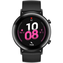 Watch GT 2 (42 mm) Smart Watch, 1.2 Inch AMOLED Display with 3D Glass Screen, 1 Week Battery Life, GPS, 15 Sport Modes, 3D glass screen, Matte Black