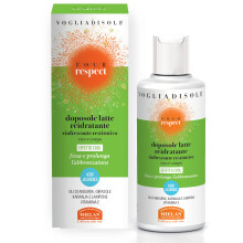 Vogliadisole Respect - Moisturising After Sun Lotion, Restoring and Soothing, Refreshing Aftersun Milk for Face and Body with Hyaluronic Acid, Vitamin