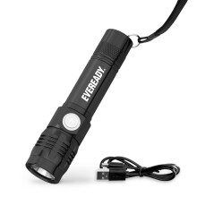 Eveready Rechargeable LED Super Bright Torch, Flashlight for Outdoor Lights, Ideal for Emergencies and Camping. Light Weight, Water and Impact