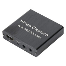 Video Capture Card, 4K HDMI Game Live Microphone Video Capture Card, Rechargeable Video Capture Card Tools for OBS Recording Box