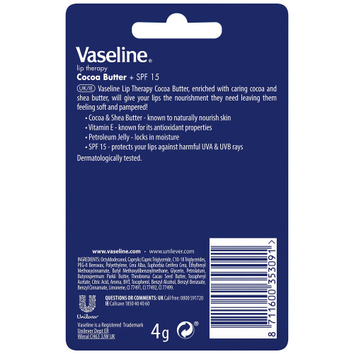 Vaseline Cocoa Butter Stick 8 x 4g 1