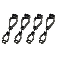 Glove Clips, Glove Clip Holder, 4 PCS Gloves Grabber Clips Safety Work Gloves Keeper, Gloves Clamp Grabber Catcher Labor Holder Guard Work (Black)