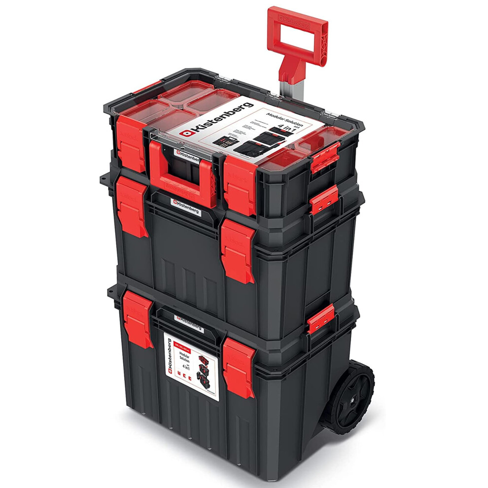 Kistenberg Schwarz Werkzeugtrolley Modular Solution Werkzeugkiste Werkzeugkoffer Trolley, Version: Kmss553585b, 530 X 355 X 825 - Bild 7