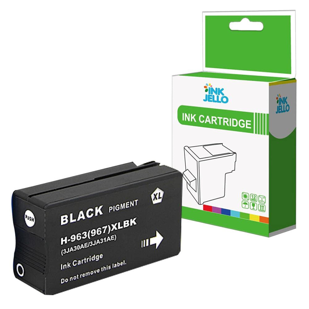 Compatible Ink Cartridge Replacement For Hp Officejet Pro 9010 9012 9013 9014 9015 9016 9018 9019 9020 9022 9023 9025 9026 9028 963XL (Black) Black 797246565768
