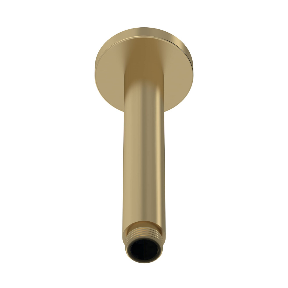 Arm815 Arvan | Modern Bathroom Round Ceiling Mounted Shower Arm, 150Mm, Brushed Brass 5056462620282