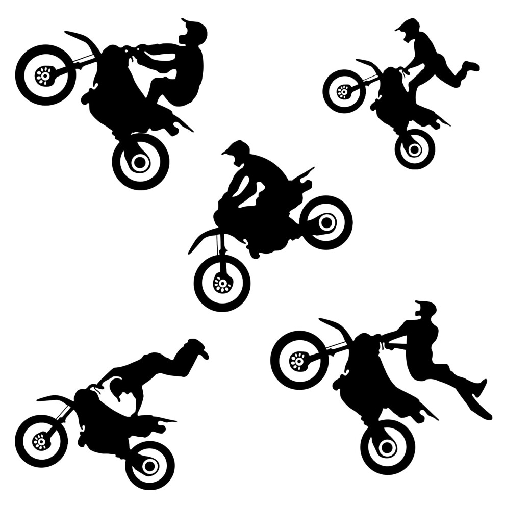 Sports Stickers For Wall, Motocross Stickers Motorcycle Wall Decor, Bike Decor Wall Decals Dirt Bike Decor For Boys Room Dirtbike Sticker Sheet 606727815387