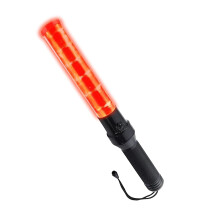 LED Signal Traffic Wand Flashlight, 41cm Red Glowsticks Lightstick Traffic Wand Safety Signal Wand, 2 Light Modes Waterproof LED Traffic Control Baton