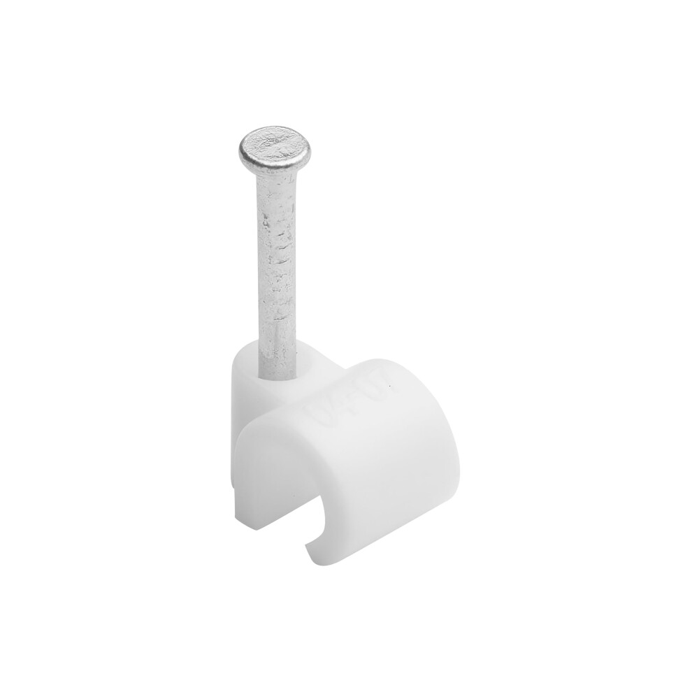 700406 Cable Tie - Electric Cable Attachment And Connection - Cable Tie - Fixing Nail - Wire Tie Diameter 4 A 7 Mm White Pack Of 25 3142187004062