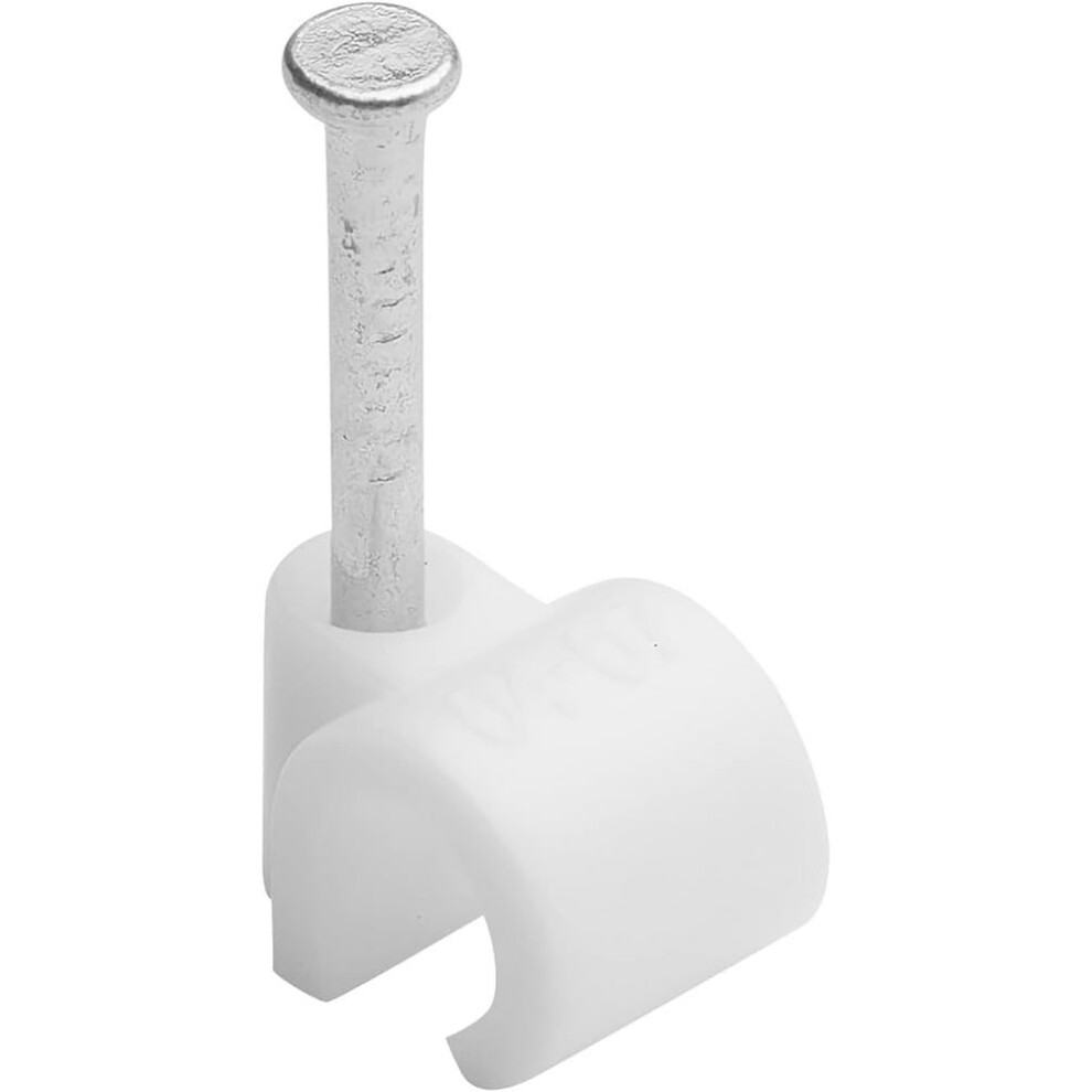 700407 Cable Tie - Electric Cable Attachment And Connection - Cable Tie - Fixing Nail - Wire Tie Diameter 4 A 7 Mm White Pack Of 50 3142187004079