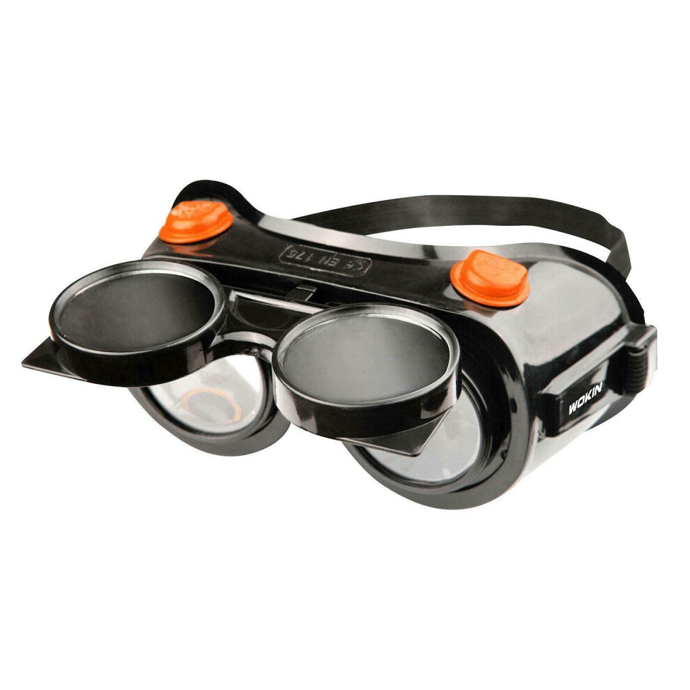 Toolstek Wokin Flip Up Welding Goggles Industrial Full Sight Grinding Gas Spectacles For Eye Protection Anti-Fog Anti-Glare Welder Safety Glasses 5060917149280