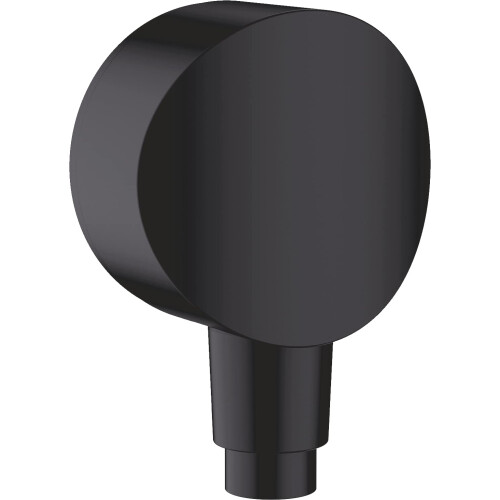 Hansgrohe FixFit S Wall Connector with Backflow Preventer - Matt Black