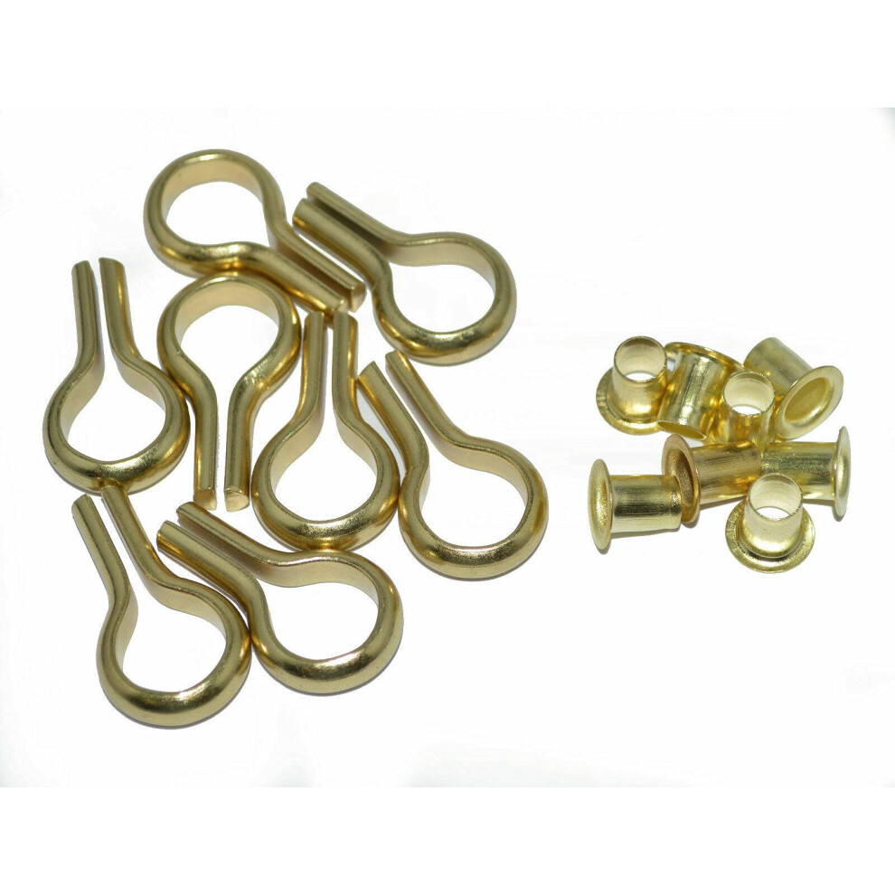 Sisi Uk Banjo Shelf Supports Studs & Inserts Sockets For 6Mm Hole, 3 Colours, Brass, Nickle & Antique Bronze - Pack Of 8 (Brass Finish) 5060184217637