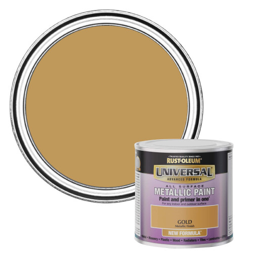 Rust-Oleum Universal Paint Metallic Gold 250ml, (RO1030401F1)