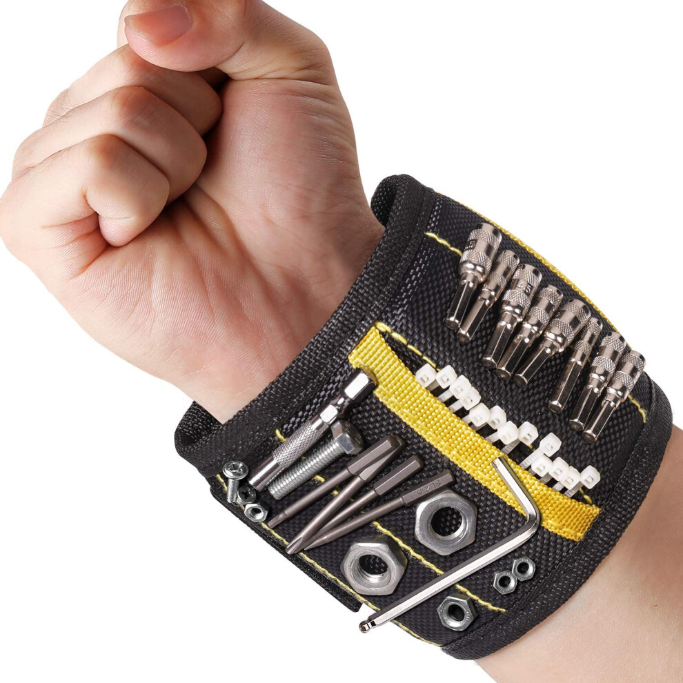 Karrma Ltd.magnetic Wristband For Men Â 15 Strong Magnets For Tools | Ideal Secret Santa Gift, Stocking Filler & Dad Gadget | Handy Mens Gift For 683950351547