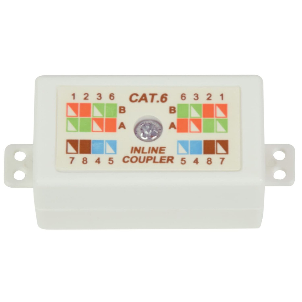 Av:link | Rj45 Cat 6 Gigabit Inline Punchdown Krone Coupler Joiner For Ethernet Cables 5015972220559