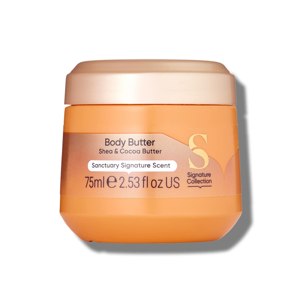 Sanctuary Cream Spa Body Butter, Moisturiser With Shea Butter, Vegan And Cruelty Free, 75Ml