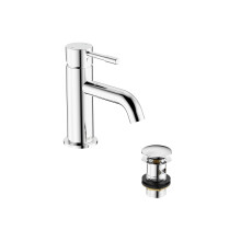 Mila Basin Mixer Tap with Clicker Waste Chrome (MI BAS C)